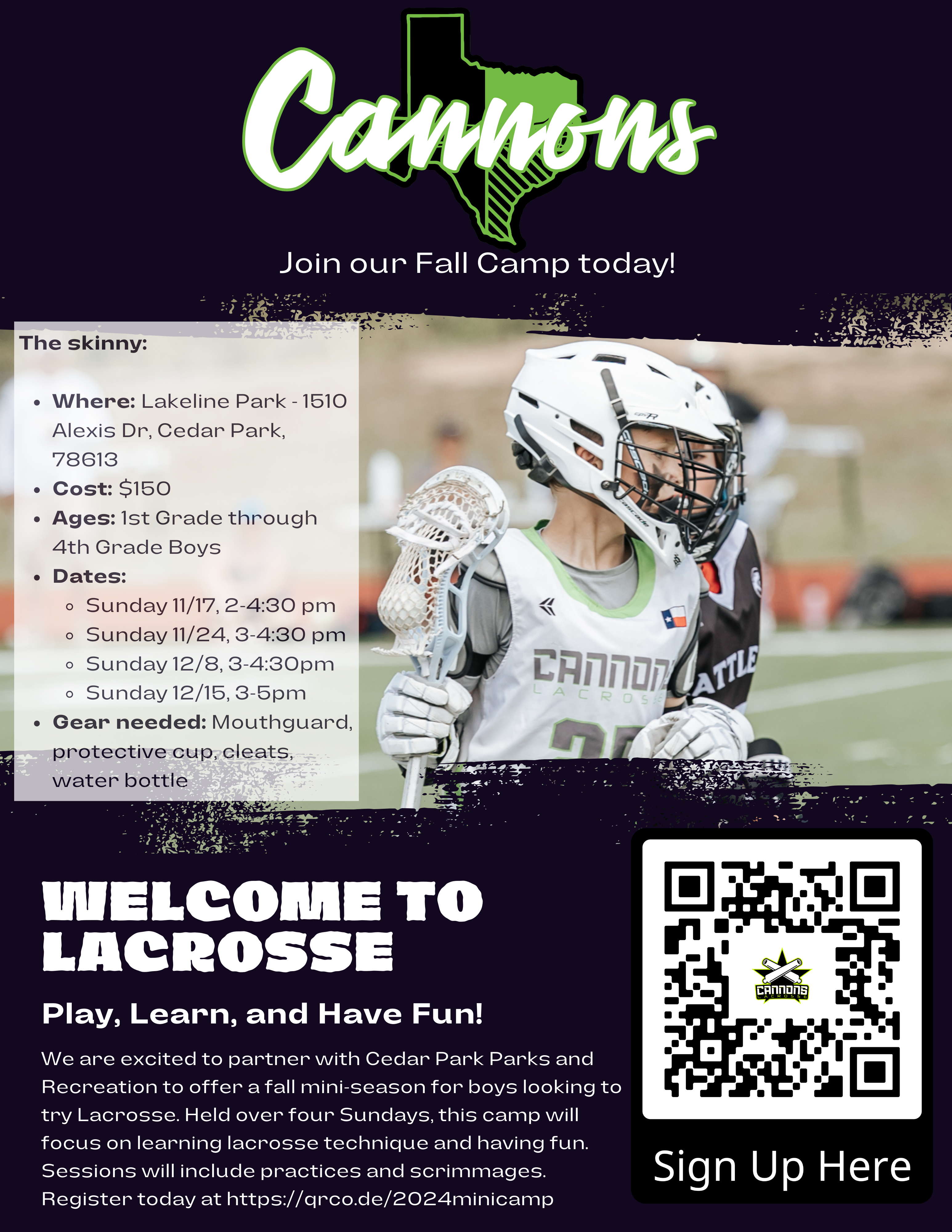 2024 Fall Mini Camp 8.5 x 11 Flyer